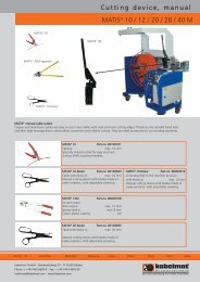 MATIS® 10 / 12 / 20 / 28 / 40 M Cutting device, manual