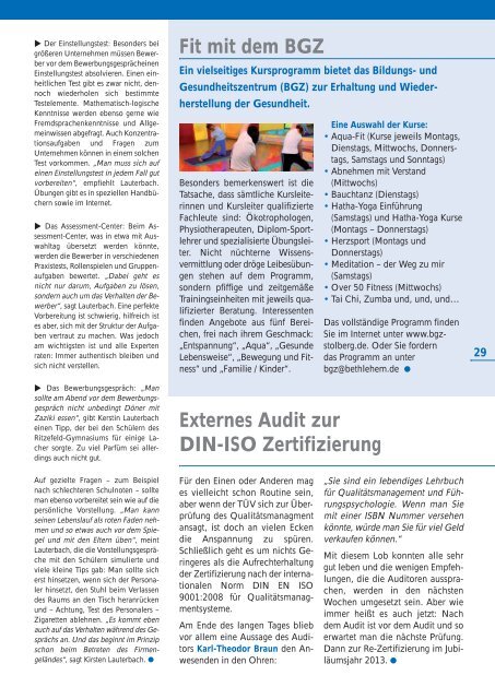 Ausgabe 02/2012 finden Sie hier. - Bethlehem Gesundheitszentrum