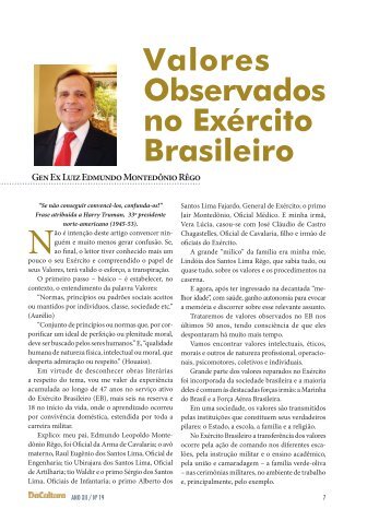 artigos - Valores Observados no ExÃ©rcito Brasileiro - FunCEB