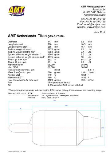 AMT Netherlands Titan gas-turbine. - Jet-Tech