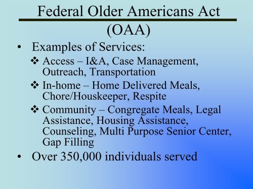 Older Adult Services Overview - State of Illinois