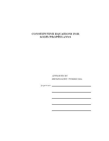 CONSTITUTIVE EQUATIONS FOR SOLID PROPELLANTS