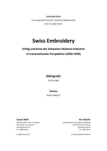 UniversitÃ¤t ZÃ¼rich - Swiss Embroidery