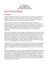 ESSAY QUESTIONS - New York State Board of Law Examiners