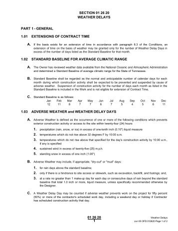 section 01 26 20 weather delays part 1 - TBR