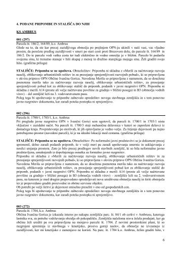 Pripombe staliÅ¡Äa 001 - ObÄina IvanÄna Gorica