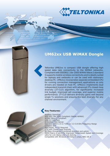 UM62xx USB WiMAX Dongle - Teltonika