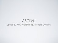 Lecture 20, MIPS Programming: Assembler Directives
