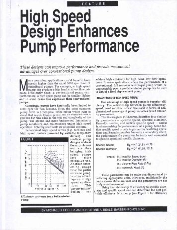 High Speed Design Enhances Pump Performance - Barber-Nichols ...