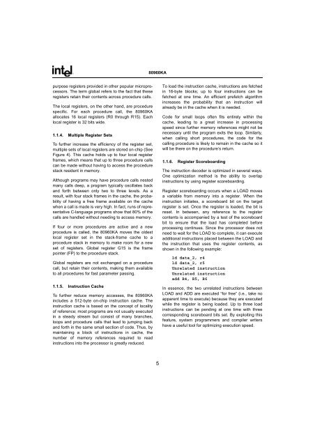 80960KA EMBEDDED 32-BIT MICROPROCESSOR - Datasheet ...