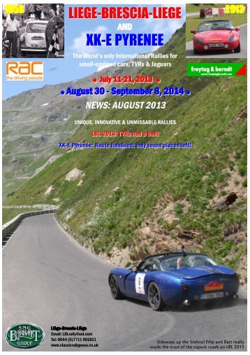 August 2013 Newsletter - LiÃ¨ge-Brescia-LiÃ¨ge