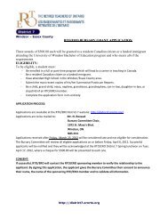 rto/ero bursary application - RTO/ERO District 7 Windsor-Essex