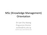 MSc (Knowledge Management)