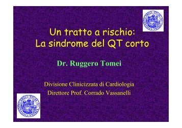 Un tratto a rischio. La sindrome del QT corto - Cuorediverona.it