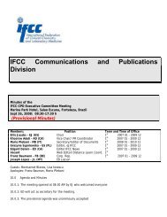 IFCC Communications and Publications Division