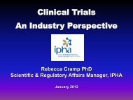 Clinical Trials An Industry Perspective - Molecular Medicine Ireland