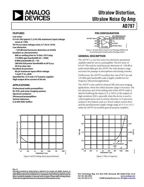 Ultralow Distortion, Ultralow Noise Op Amp AD797 - 6Moons.com