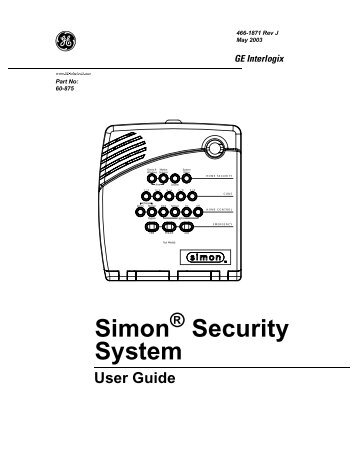 GE Simon 3 - The Monitoring Center