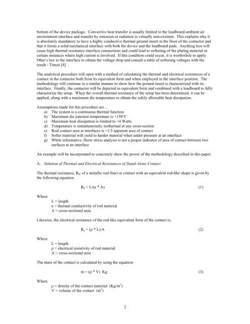 Thermal Modeling and Analysis of Device-Contactor ... - Johnstech