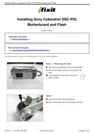 Installing Sony Cybershot DSC-P52 Motherboard and Flash - iFixit