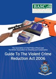 ACPO & BASC Guide to the Violent Crime Reduction ... - Dorset Police