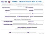 seneca casinos credit application - Seneca Buffalo Creek Casino