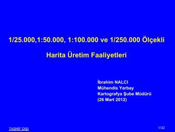 1:25.000 ölçekli standart topoğrafik haritalar - Harita Genel ...