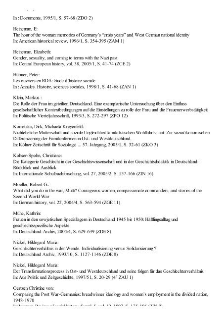 Bestandsbibliographie zur Frauengeschichte (PDF)