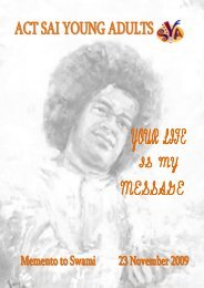 2009 Your Life is My Message - Sai Australia