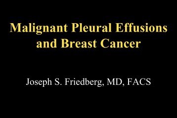 Malignant Pleural Effusions and Breast Cancer