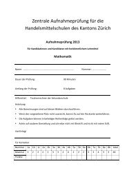 Mathematik Aufgaben - Zentrale AufnahmeprÃ¼fung