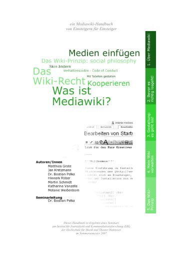 ein Mediawiki-Handbuch von Einsteigern für Einsteiger