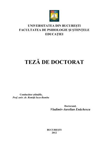 TEZÄ DE DOCTORAT