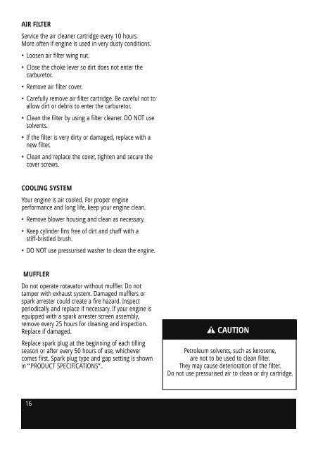 Download PDF instructions for The Micro-light Petrol Tiller/Cultivator