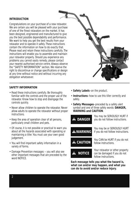 Download PDF instructions for The Micro-light Petrol Tiller/Cultivator