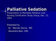 Palliative Sedation Presentation to Manitoba Palliative Care Nursing ...