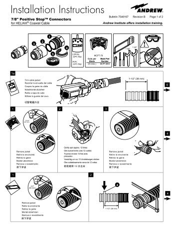 7/8" Positive Stop Connectors for HELIAX Coaxial Cable - AVW