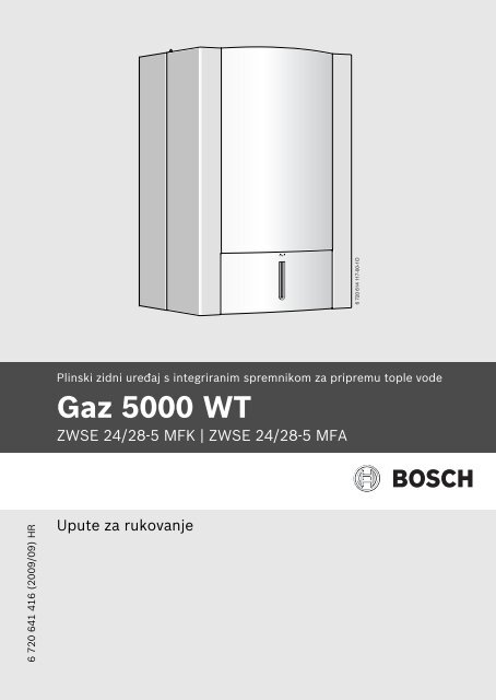 Upute za upotrebu (PDF 1.3 MB) - Bosch toplinska tehnika