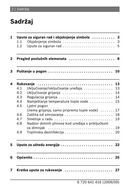 Upute za upotrebu (PDF 1.3 MB) - Bosch toplinska tehnika