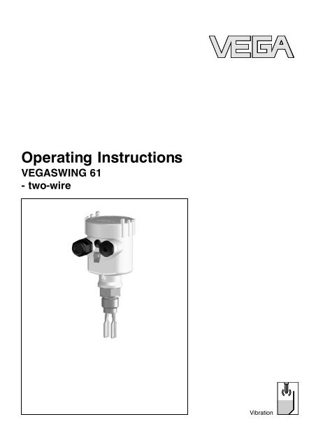 Operating Instructions - VEGASWING 61 - - two-wire - Insatech