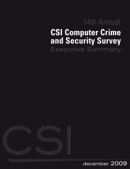 14th Annual CSI Computer Crime and Security Survey (2009 ...