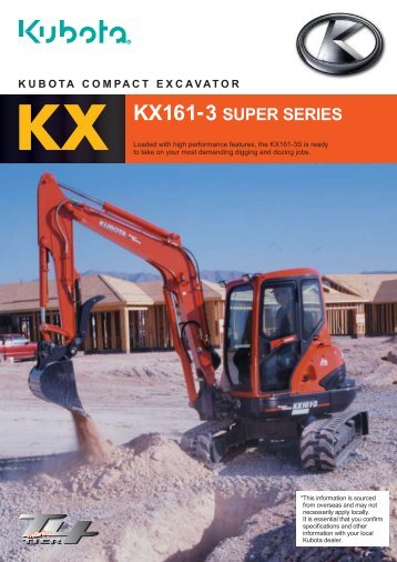 KX161-3S Tight Tail Swing Excavator - LiveUpdater