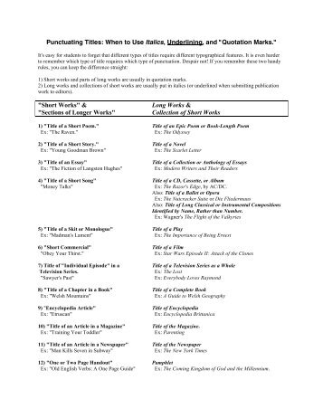 Punctuating Titles--chart