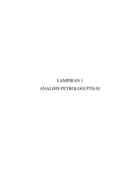LAMPIRAN 1 ANALISIS PETROLOGI PTH-01