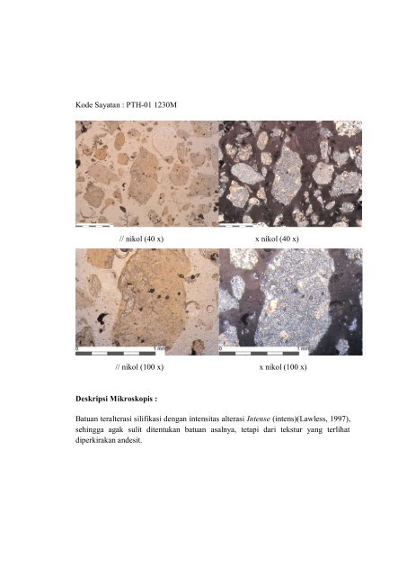 LAMPIRAN 1 ANALISIS PETROLOGI PTH-01