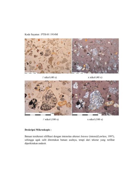 LAMPIRAN 1 ANALISIS PETROLOGI PTH-01