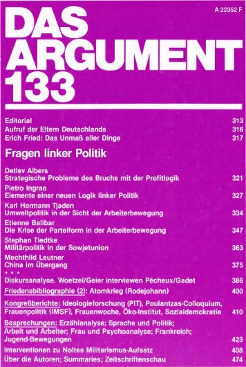 das argument - Berliner Institut für kritische Theorie eV