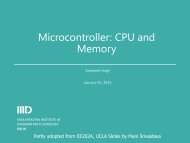 Microcontroller: CPU and Memory - IIIT