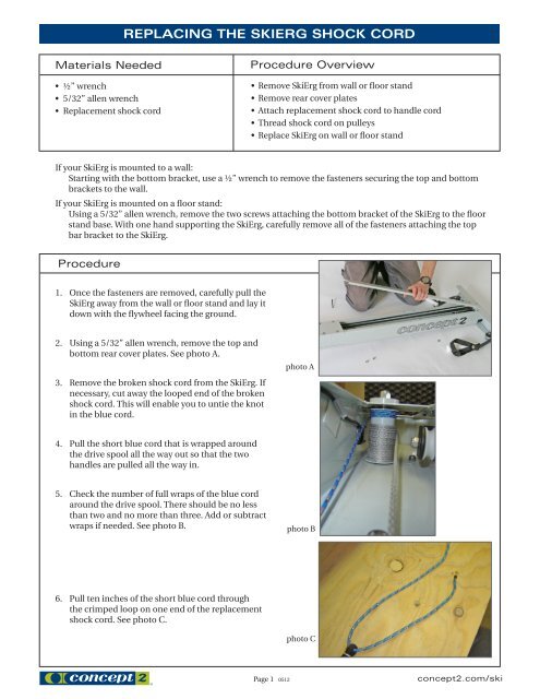 Skierg Floor Stand Assembly Concept2