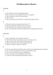 Ovid: Metamorphoses 8: Questions Ovid: Metamorphoses 8: Questions